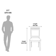 Stella dining chair size diagram