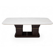 Spike Marble Table 6+1 Seater – Bold Geometry with Luxe Marble Appeal