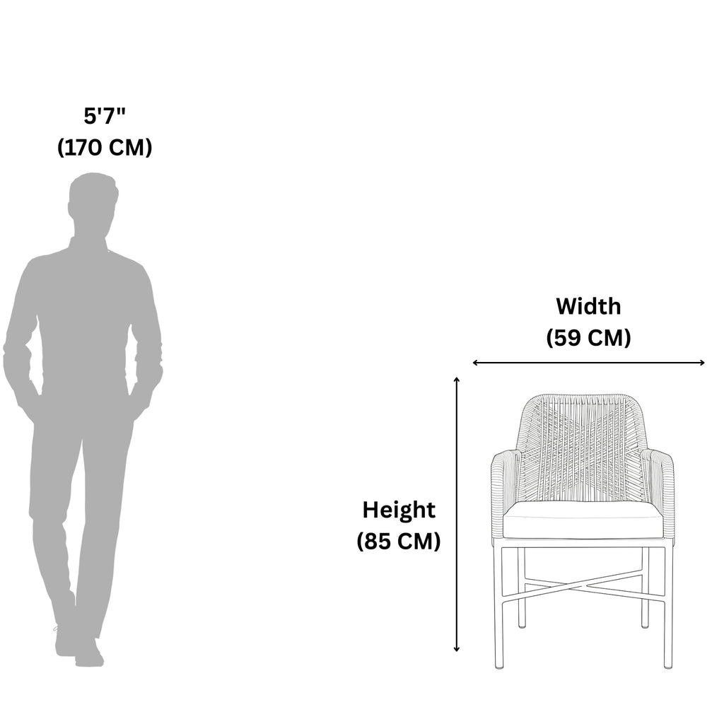 Garden Set RS5 - 4 Chairs with Glass Top Outdoor Table