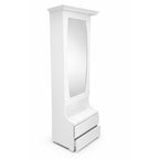 Pecon Dressing Table – Modern White Gloss Finish with Drawer Storage & Space-Saving Design