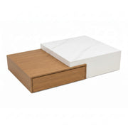 HJ71 Coffee Table Set Of 2- Modern Nested Center Tables with Dual-Finish Design