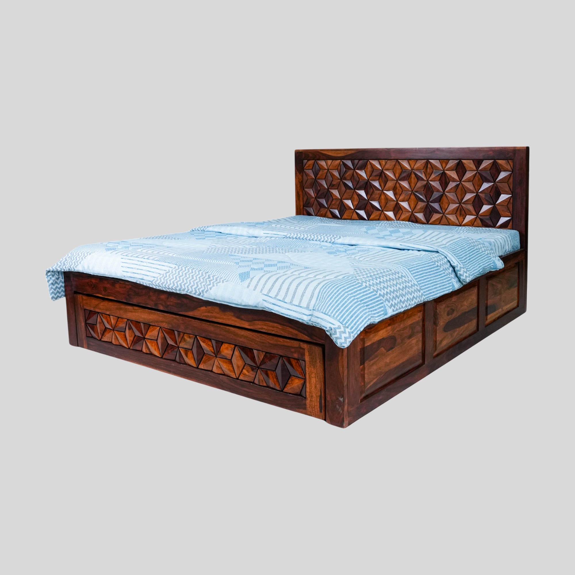 Star Diamond King Bed with Storage  Elegance Meets Utility
