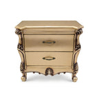 Harmony Night Stand- Elegant Curves with Luxe Gold Finish