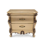 Harmony Night Stand- Elegant Curves with Luxe Gold Finish