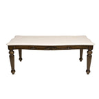 Comber Marble 6+1 Seater Dining Table Metallic – Timeless Craftsmanship with Metallic Accents