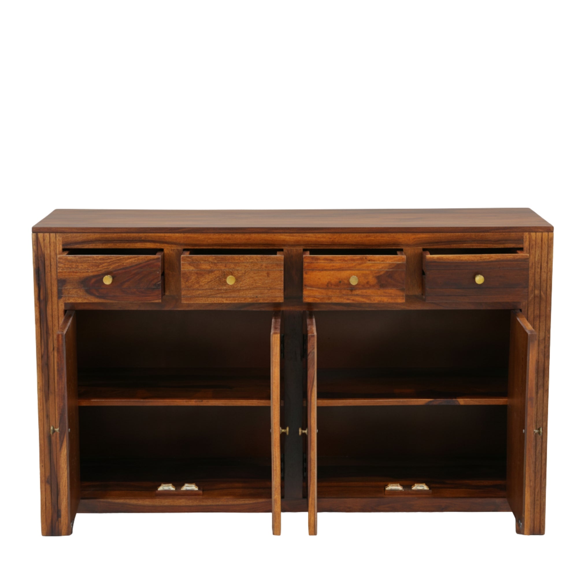 Flake 3 Door Multiunit  Modern Glossy Storage Unit with Shelves