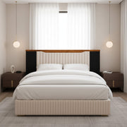 Flute King Bed with Storage – Modern Elegance with Fluted Detailing