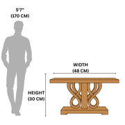 Reagan Console Table – Sculpted Elegance with Artistic Wooden Detailing