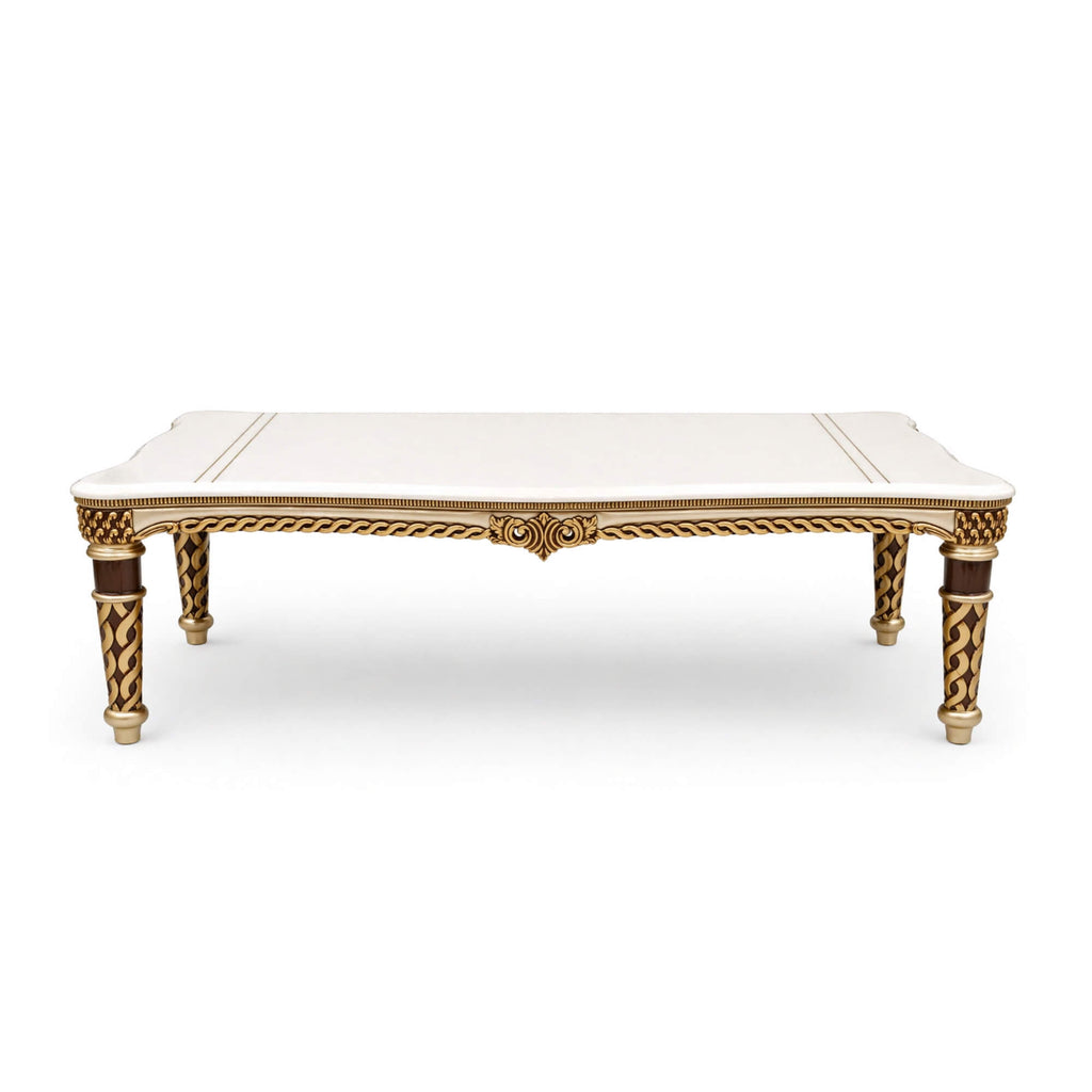 Sapphire 8+1 Seater Marble Dining Table – Classic Grandeur with Ornate Detailing