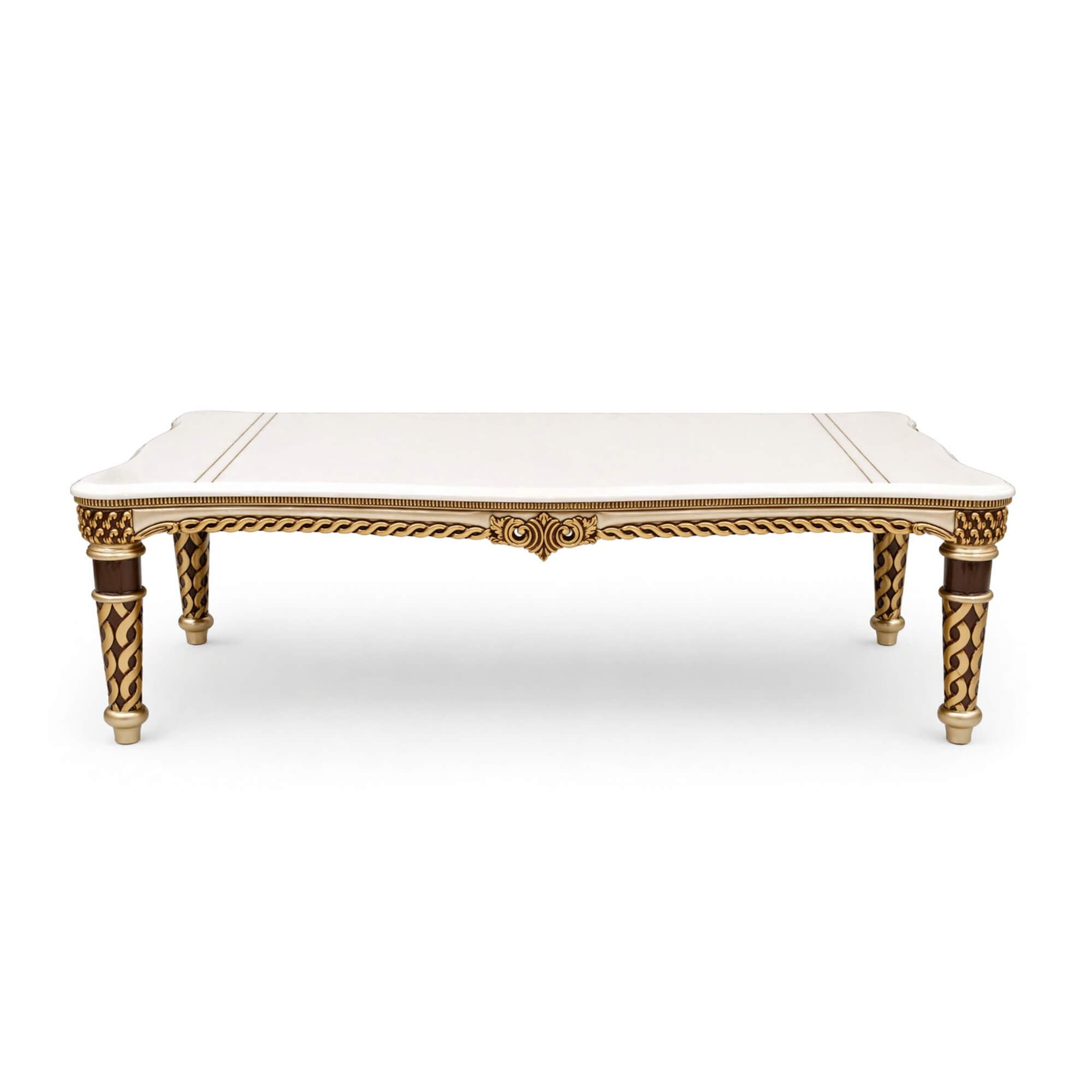Sapphire 8+1 Seater Marble Dining Table – Classic Grandeur with Ornate Detailing