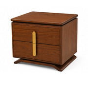 Utsav Night Stand – Warm Wood Elegance with Modern Accents