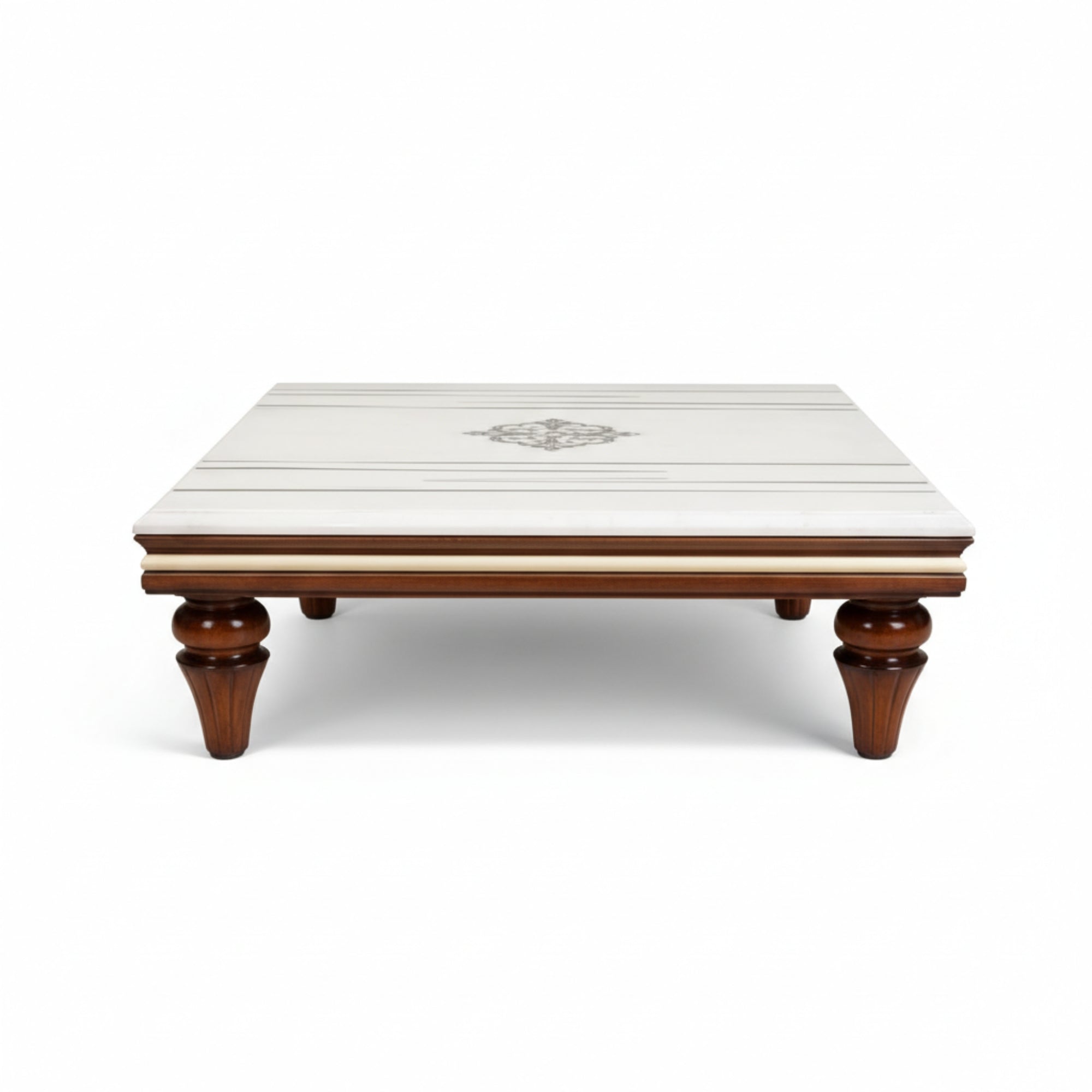 Conor Marble Coffee Table – Luxury Walnut Finish with Premium Marble Top