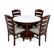 Averi Marble 4+1 Seater Round Dining Table – Timeless Sophistication with Modern Marble Charm