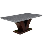 Seagull Marble 6-Seater Dining Table Set  Solid Wood Luxury Dining Furniture