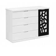 Ohio Chest Of Drawers- Sleek White Modern Storage Unit with 4 Spacious Drawers