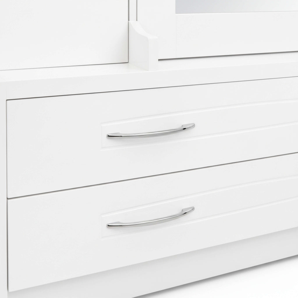 Venus Dressing Table with Mirror  Modern Vanity with Drawers & Shelves