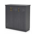 Whirlpool Shoe Rack with 3 Drawers- Shoe Rack with Gold Handles & Concealed Storage