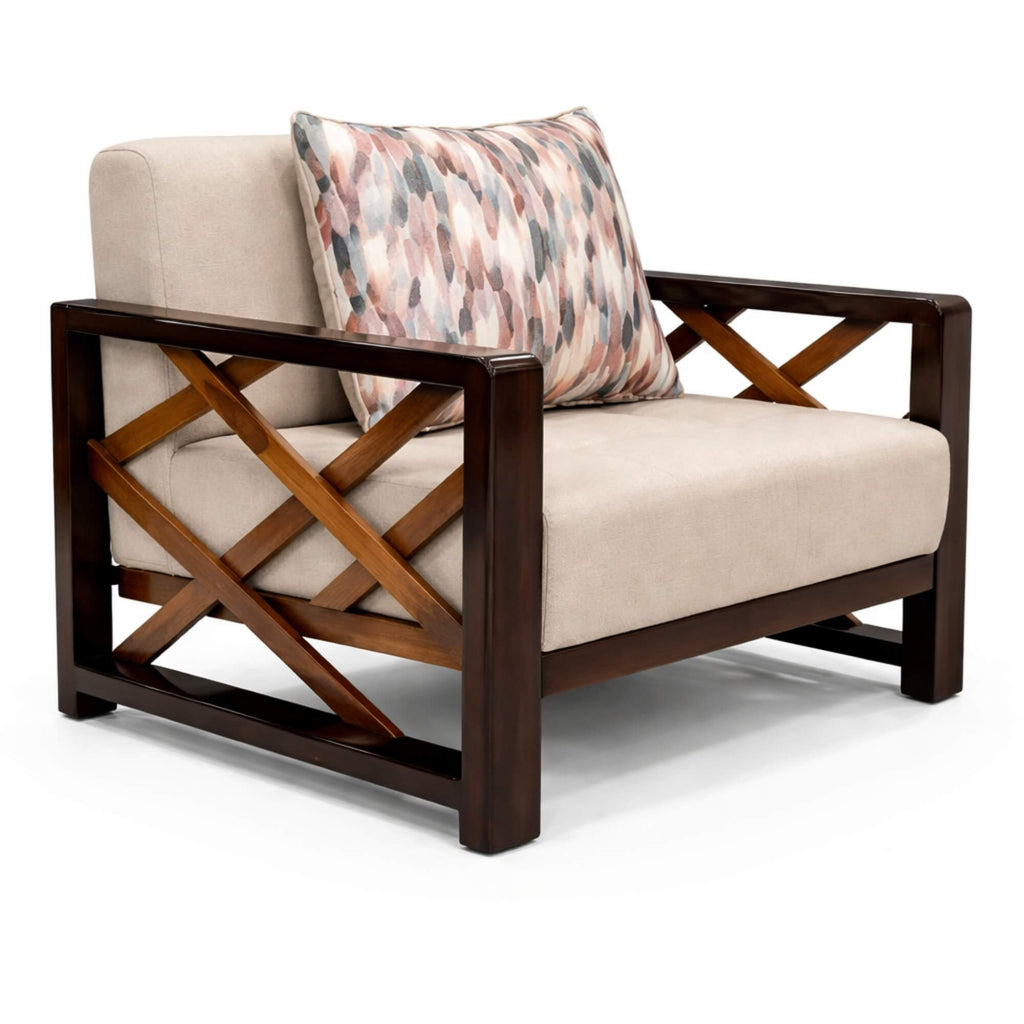 Aspire 1 Seater Sofa – Timeless Teak Wood Comfort