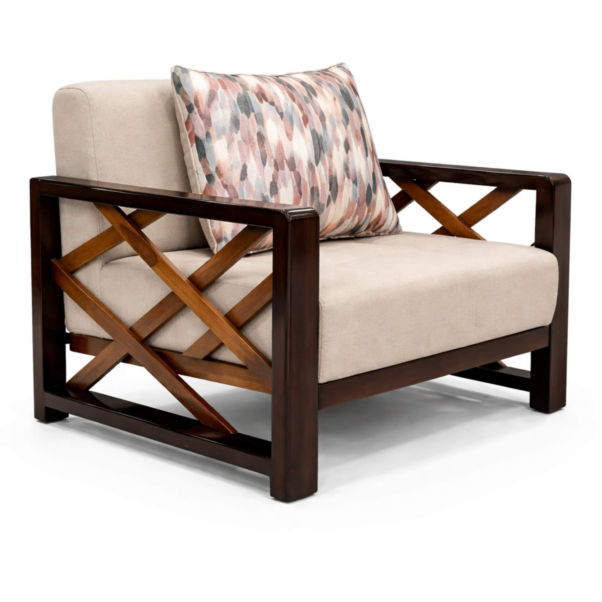 Aspire 1 Seater Sofa – Timeless Teak Wood Comfort