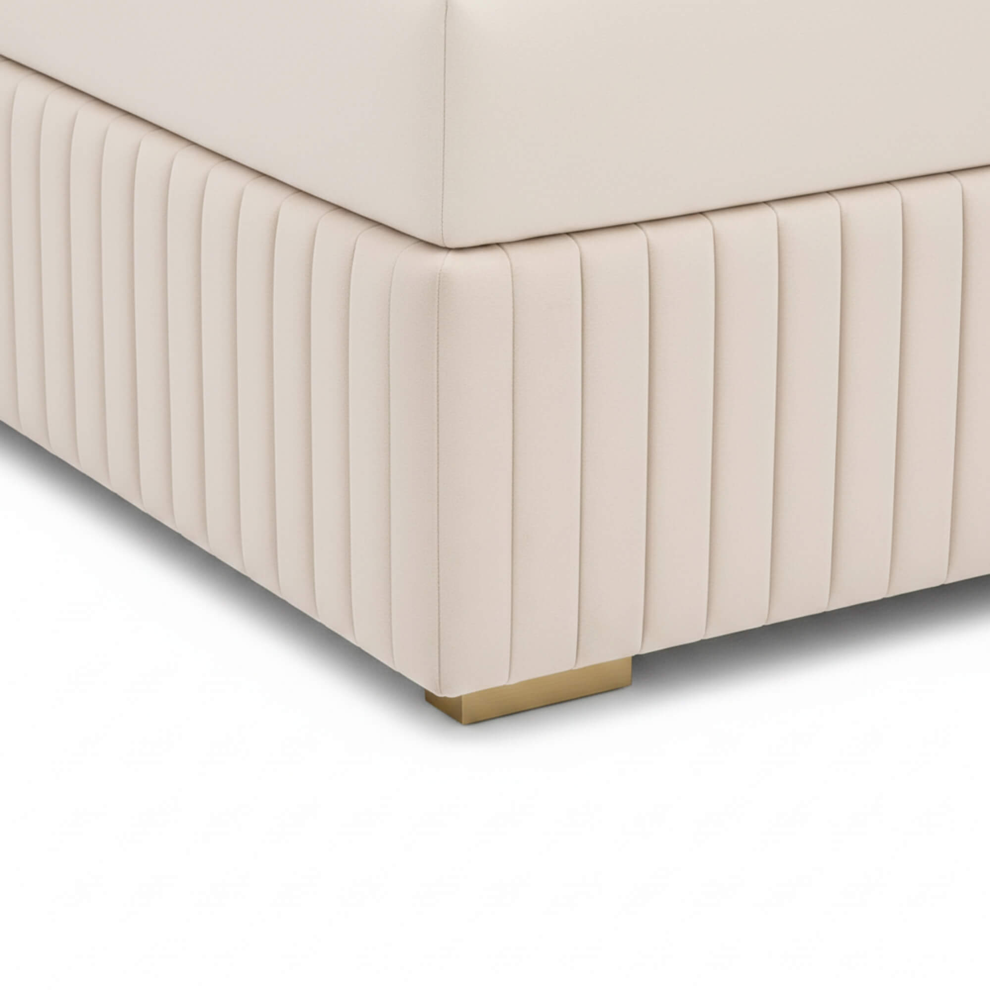 Flute King Bed with Storage – Modern Elegance with Fluted Detailing
