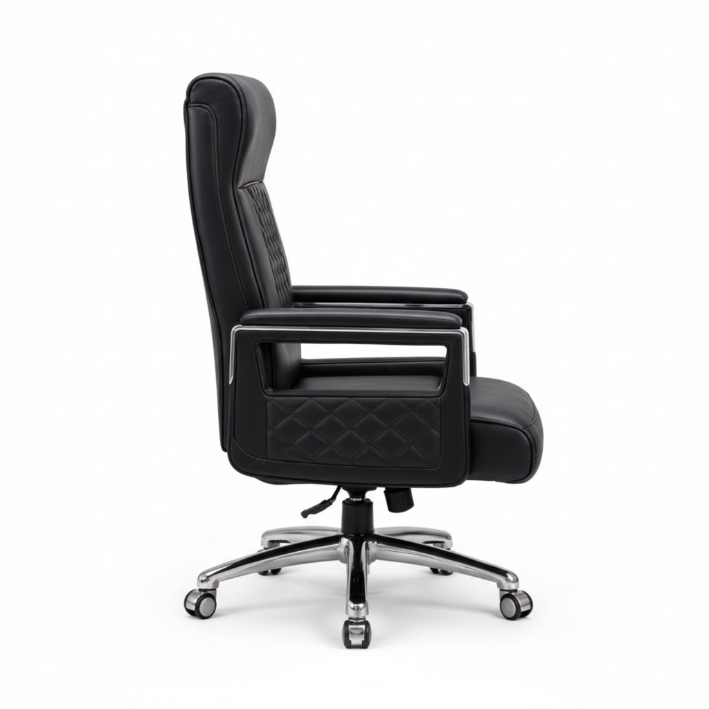 Eezy Office Chair 758 – Modern Leatherette Office Chair with SS Base