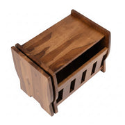 Rogar Magazine Rack- Wooden Slatted Organizer for Stylish and Accessible Reading Storage