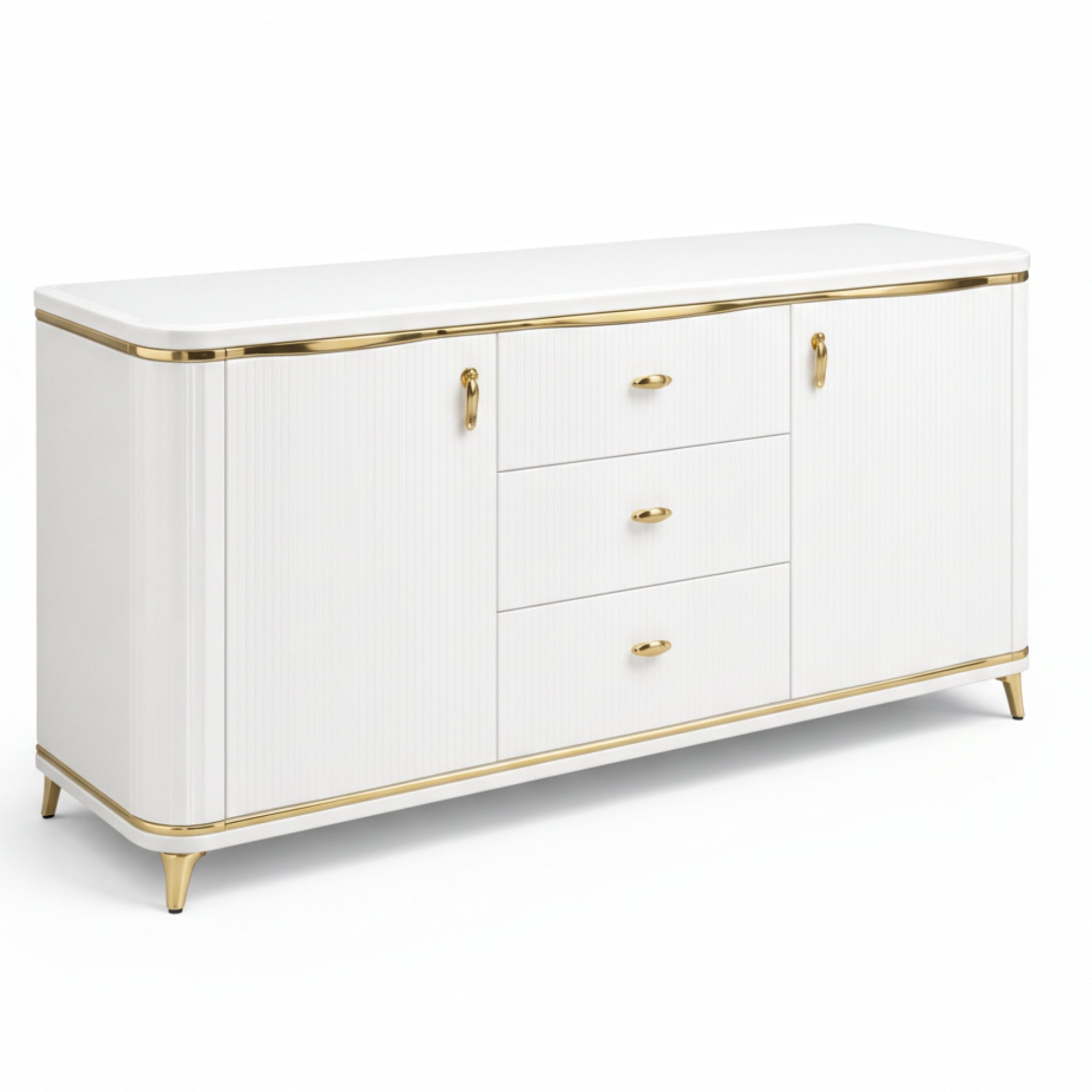 Glorious Multiunit  Modern Glossy White Storage Unit for Home