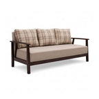 Gemini 3-Seater Sofa- Sustainable Jute Fabric & Sturdy Teak Wood Construction
