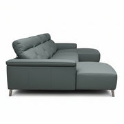 Gray sectional sofa on a white background