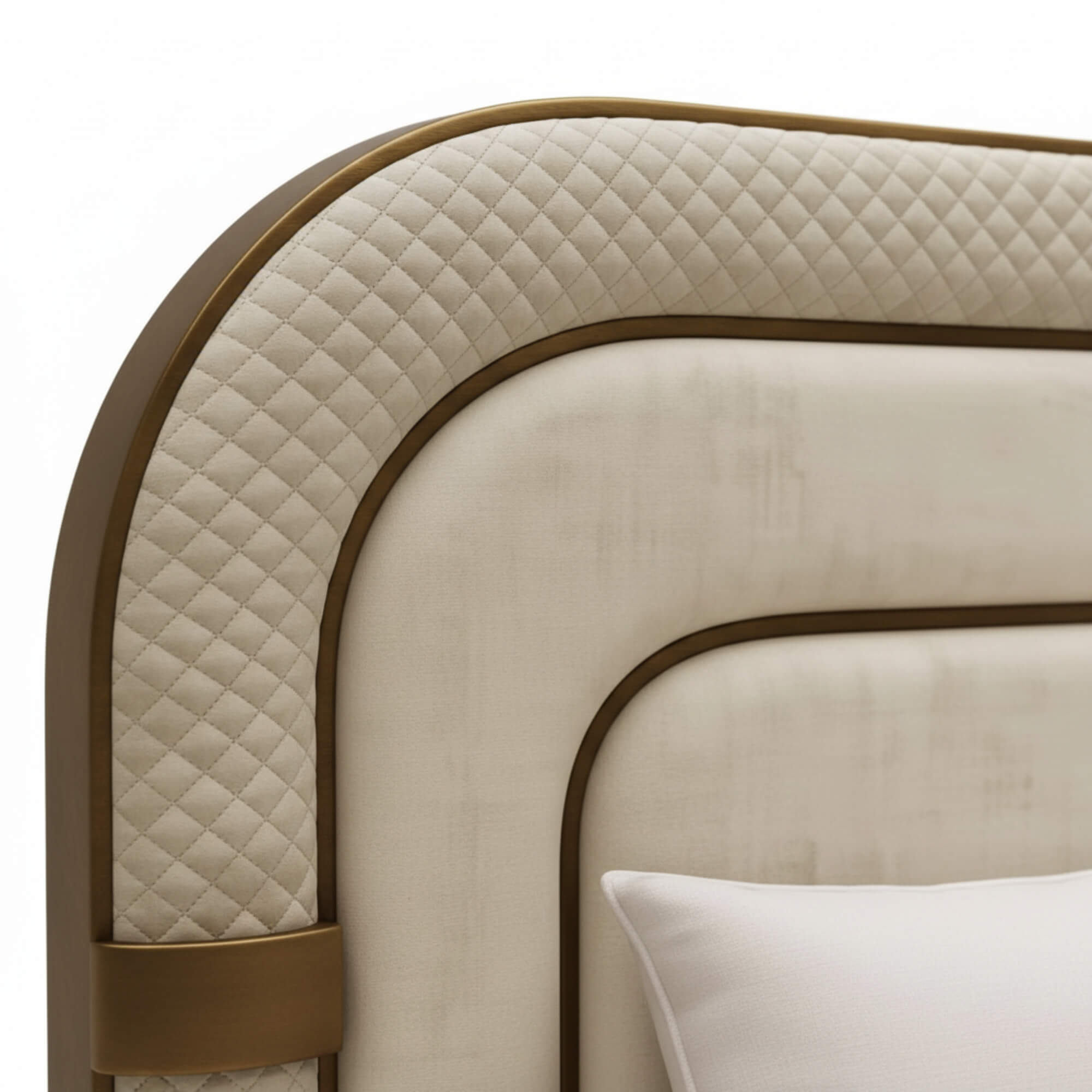 Rustic King Bed With Storage – Upholstered Frame with Statement Layered Headboard