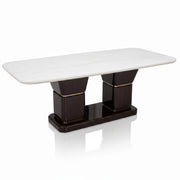 Spike Marble Table 6+1 Seater – Bold Geometry with Luxe Marble Appeal