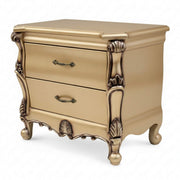 Harmony Night Stand- Elegant Curves with Luxe Gold Finish