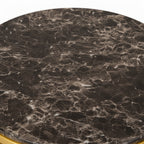 Optimus Nest of Table Set of 3  Marble & SS Chrome Nesting Coffee Tables