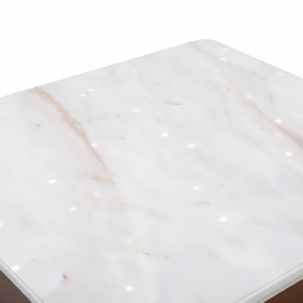 Adore Premium Glossy Marble Top Coffee Table