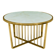 Marigold Marble Coffee Table Set  Elegant Nesting Tables for Modern Living Room