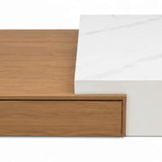 HJ71 Coffee Table Set Of 2- Modern Nested Center Tables with Dual-Finish Design