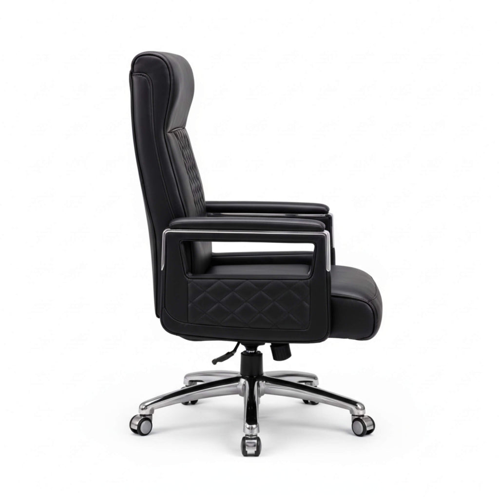 Eezy Office Chair 758  Modern Leatherette Office Chair with SS Base
