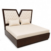 Tucain King Bed with Hydraulic Storage – Modern Geometry with Plush Comfort