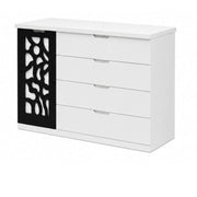 Ohio Chest Of Drawers- Sleek White Modern Storage Unit with 4 Spacious Drawers
