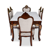 Bicaso Marble 6 Seater Dining table Base    Bicaso Dining Chair    Onex Marble