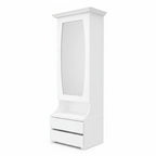 Pecon Dressing Table – Modern White Gloss Finish with Drawer Storage & Space-Saving Design