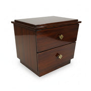 Tucain Night Stand – Sleek Geometry with Timeless Wooden Charm