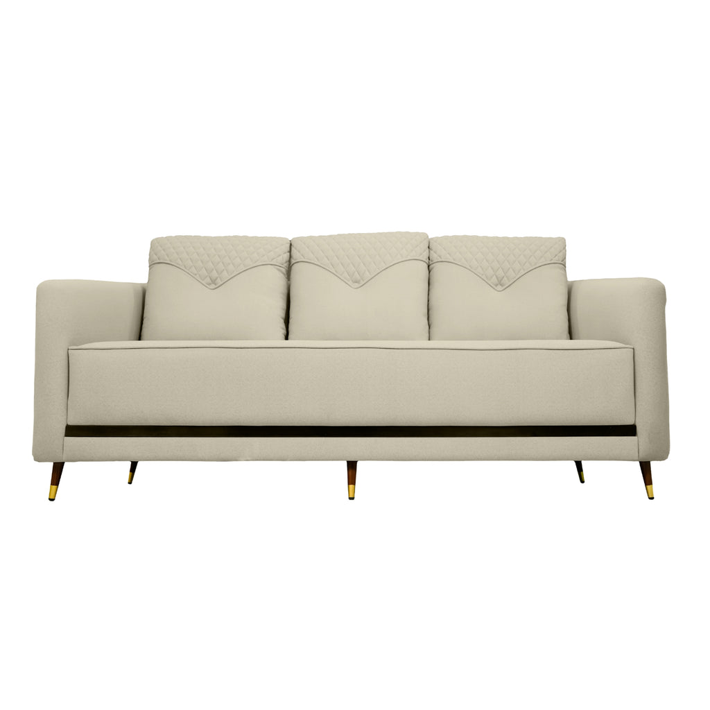 Arabica Modern Blue & Beige Fabric 3-Seater Sofa - Elegant Sofa for Comfortable