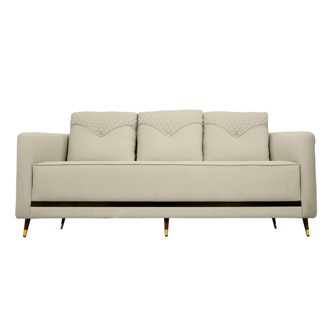 Arabica Modern Blue & Beige Fabric 3-Seater Sofa - Elegant Sofa for Comfortable
