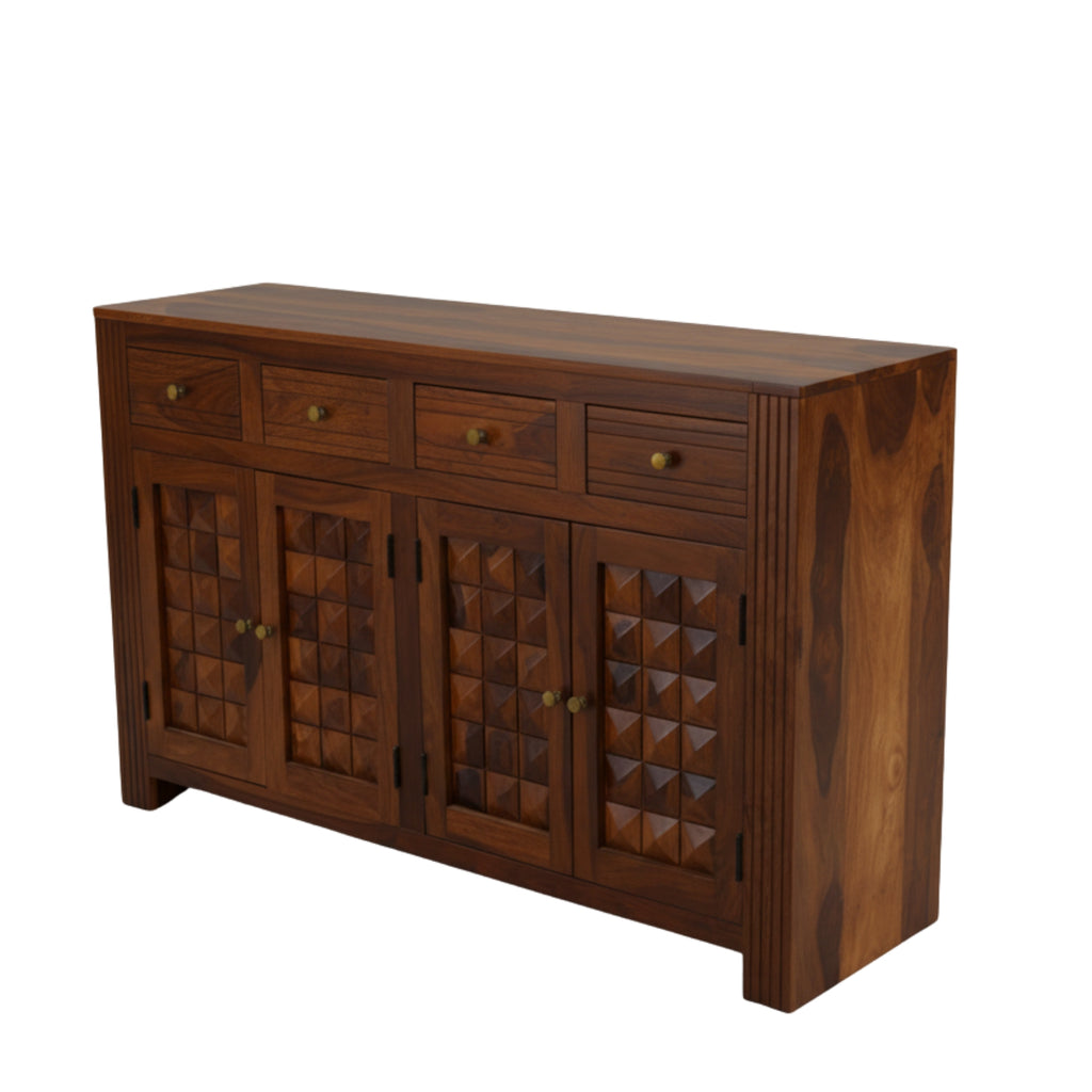 Flake 3 Door Multiunit  Modern Glossy Storage Unit with Shelves