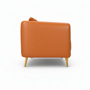 Erica Modern Maroon Leatherette Sofa – A Statement of Comfort & Style