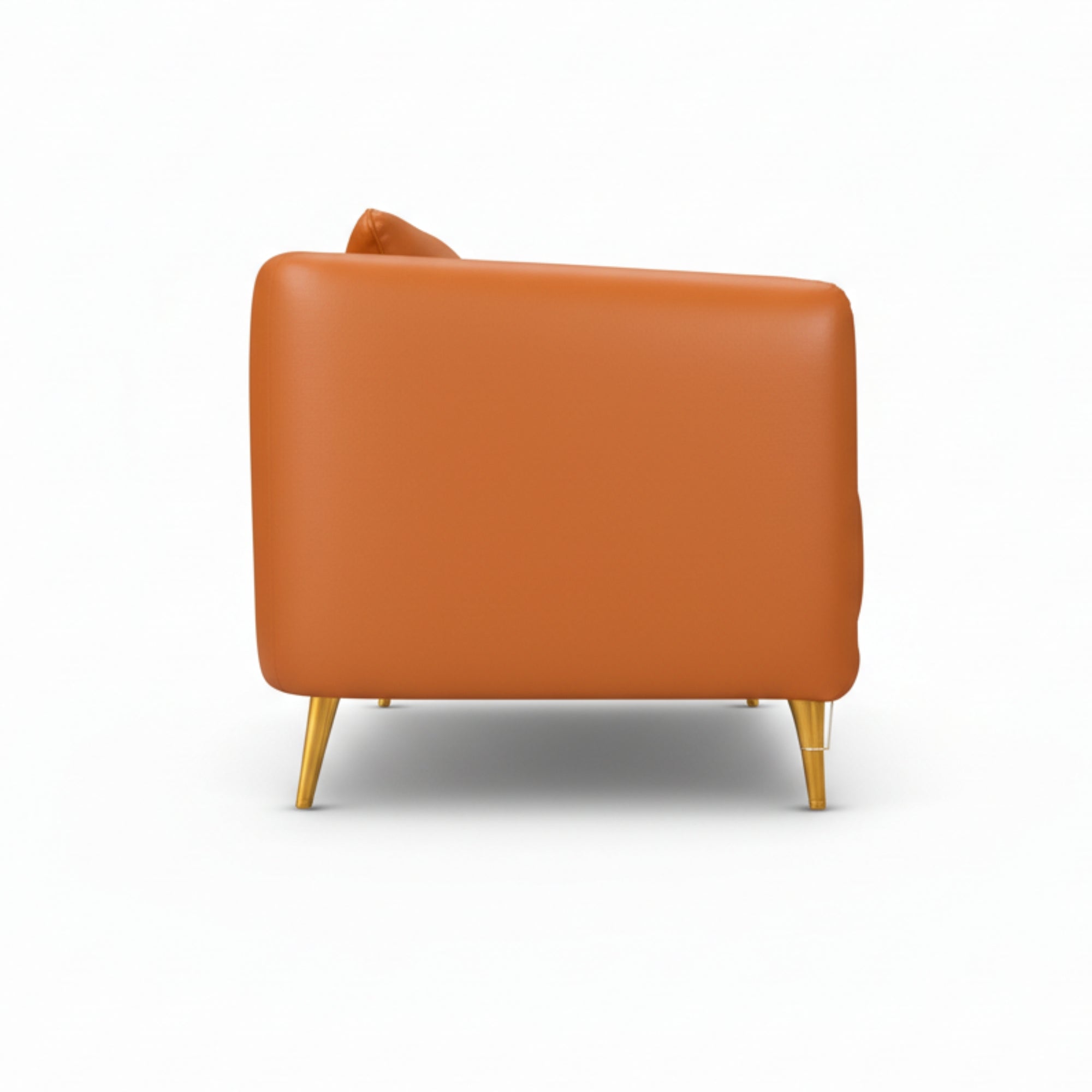 Erica Modern Maroon Leatherette Sofa – A Statement of Comfort & Style