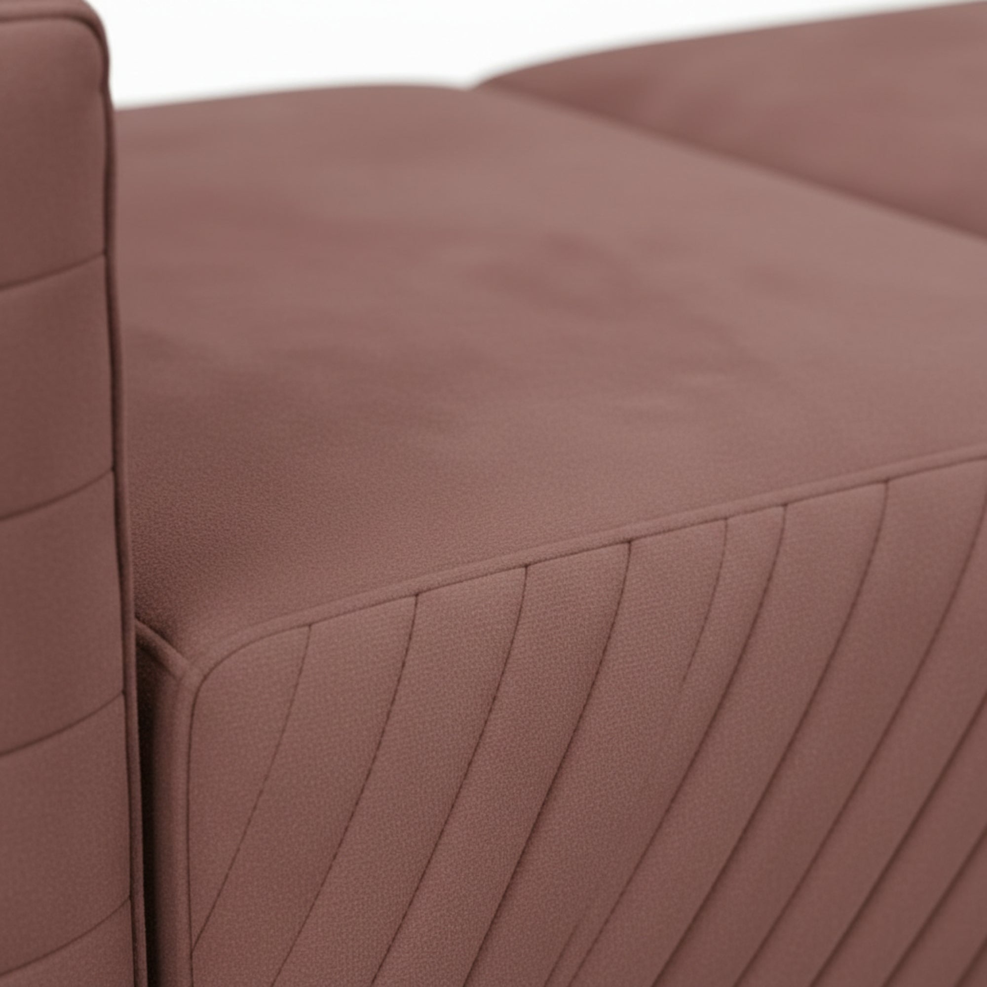 Close-up of a brown fabric surface with subtle texture