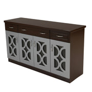 Grace 4 Door Multiunit  Modern Glossy Storage Unit with Shelves