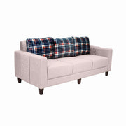 Garnet Grey Fabric 3-Seater Sofa  A Modern Statement in Comfort and Style